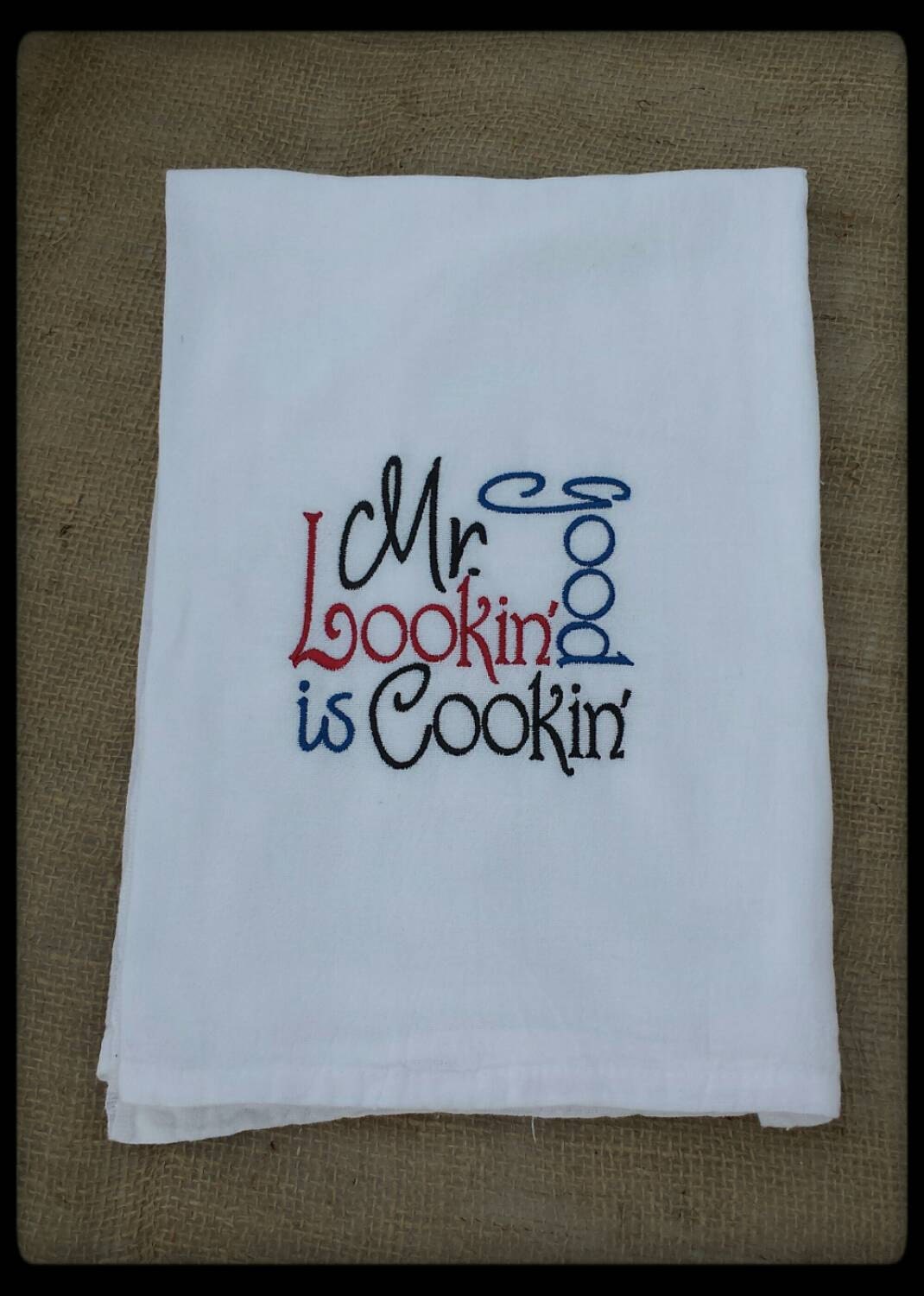 Embroidered Tea Towel Machine Embroidered Tea by SouthernThrills