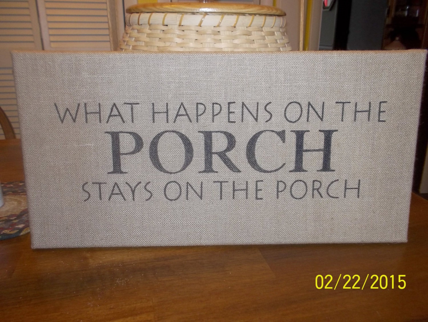 What Happens On The Porch Stay On The Porch Hand Stencil