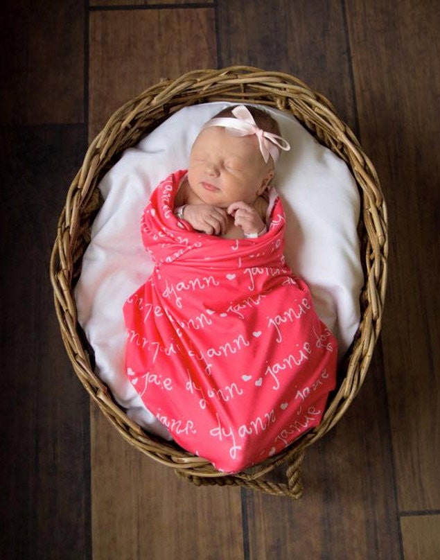 PERSONALIZED Baby Name Blanket hospital swaddle by AudreysBear