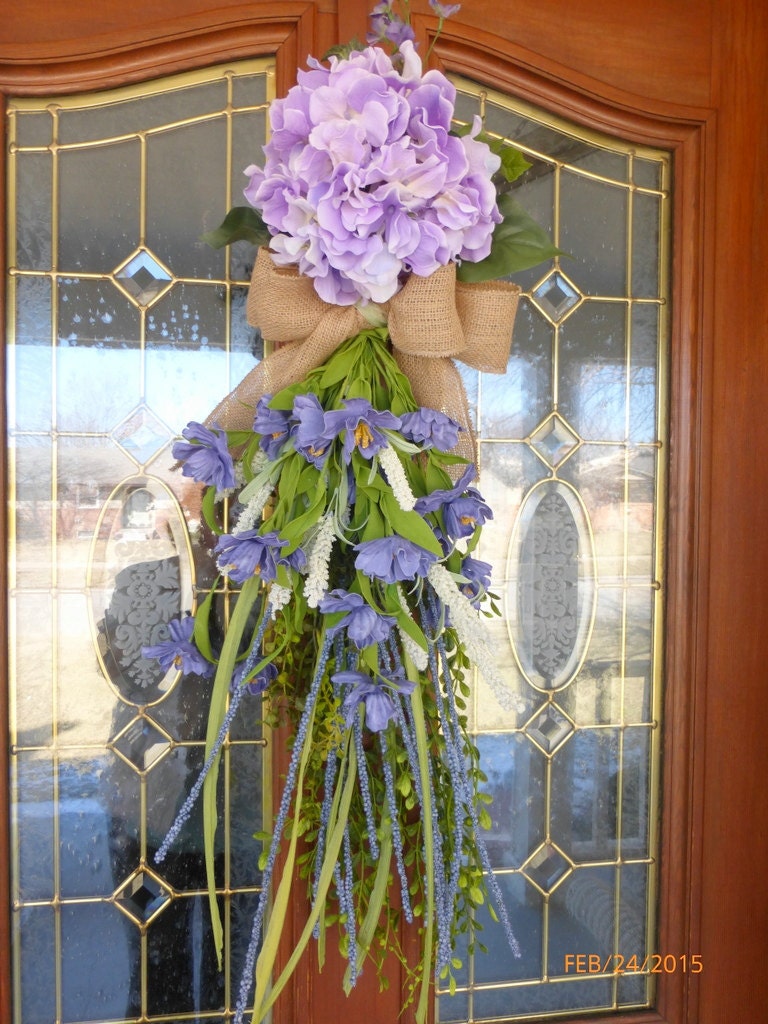 Hydrangea Door Swags Spring door swags by JulieButlerCreations