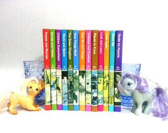 1979 Childcraft Books Vintage, 13 Book Volume Set, Vintage Rainbow Decor, IT982 JRTS