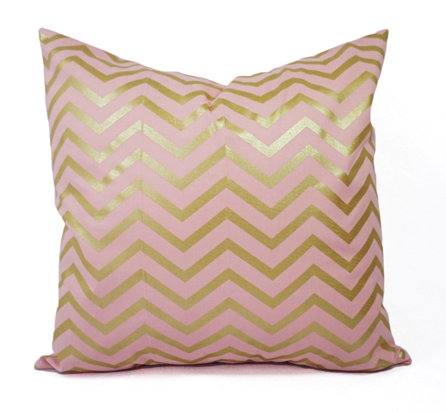 Two Metallic Gold Pillow Covers Pink and Gold Pillow Cover