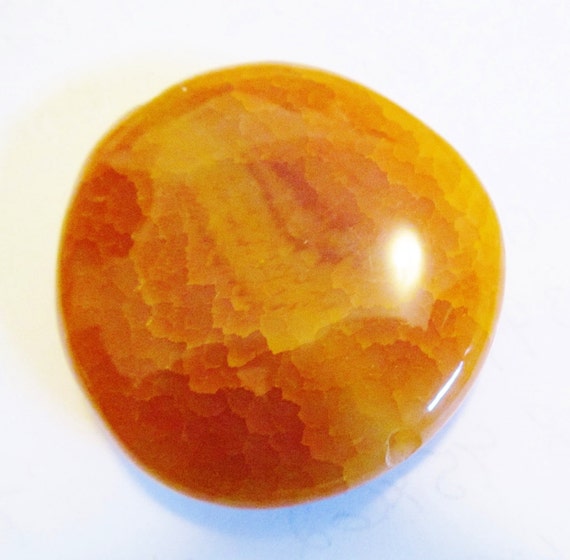 Large Yellow Orange Druzy Agate Stone Oval Slab by CanterBeads