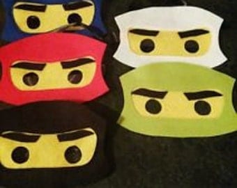 Ninjago inspired foam party masks for kids