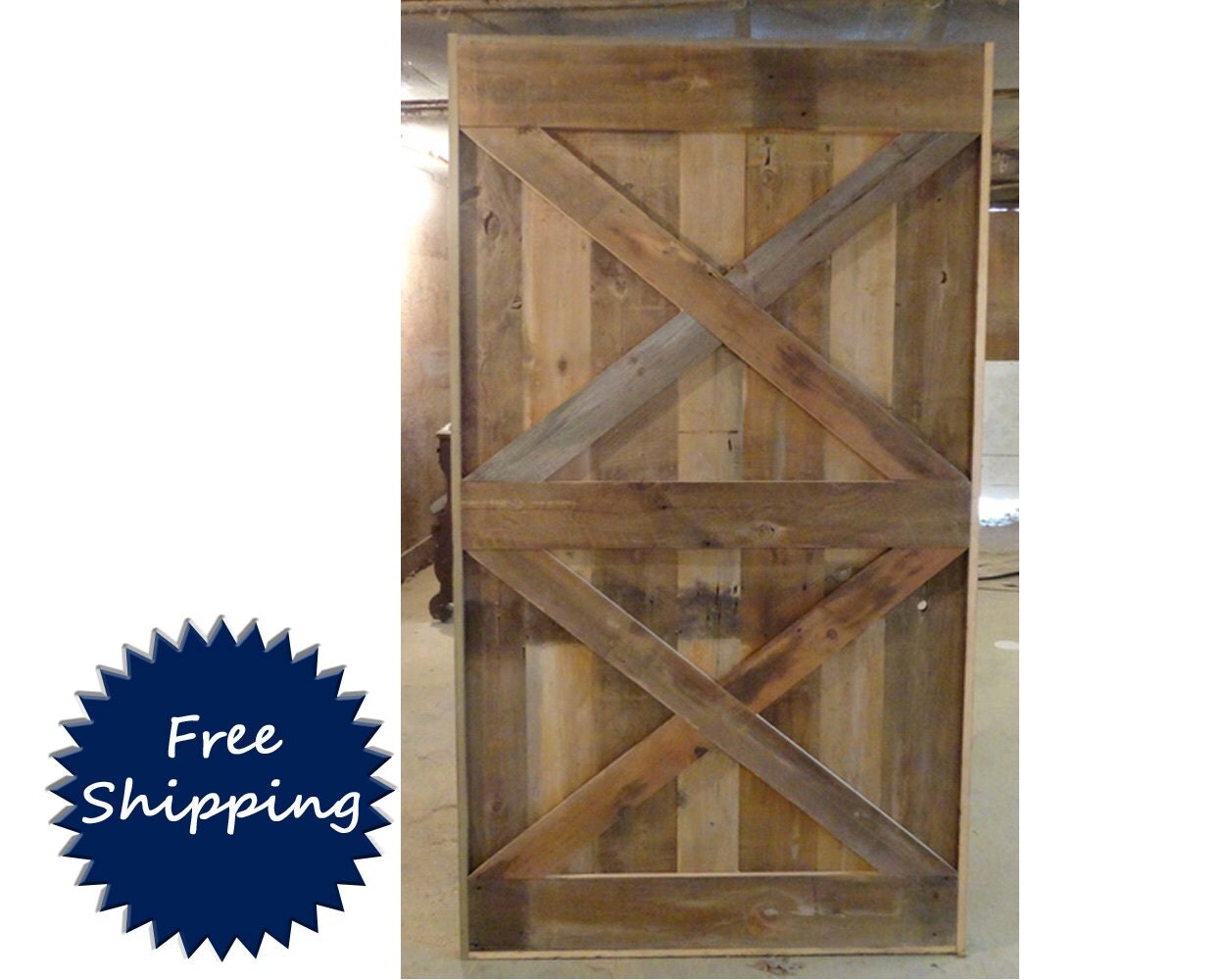 Double X Brace Barn Door Room Divider Made to Order from
