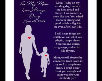 Mother Of The Groom Gift From Son, Wedding Thank You Gifts Personalized Poem Gifts For Parents Print