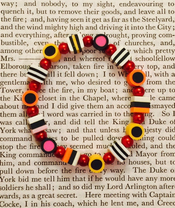 Liquorice Allsorts Bracelet by PoppysParlour on Etsy