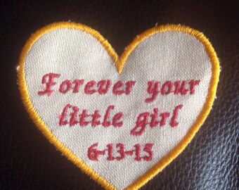 Father of the bride tie patch sew on