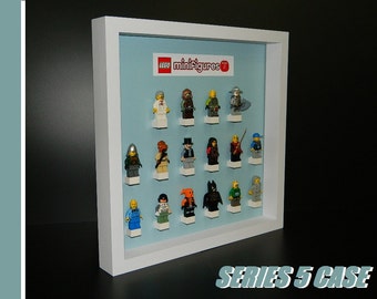 lego blue minifigure display case