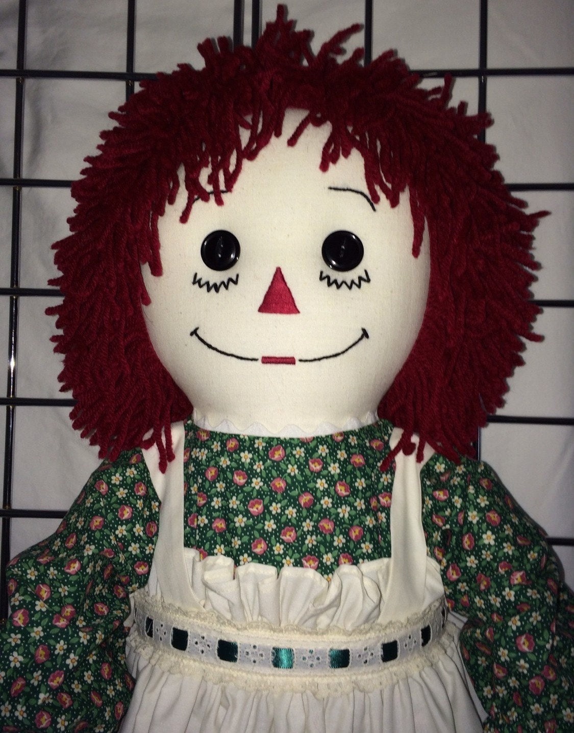 30 Inch RAGGEDY ANN Doll Handmade Burgundy Hair by RoszannasDolls