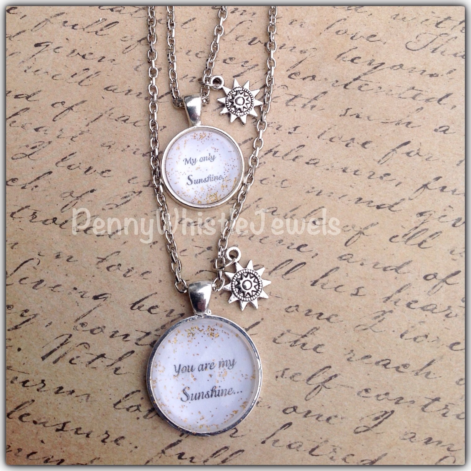 Mommy And Me Jewelry You Are My Sunshine by PennyWhistleJewels