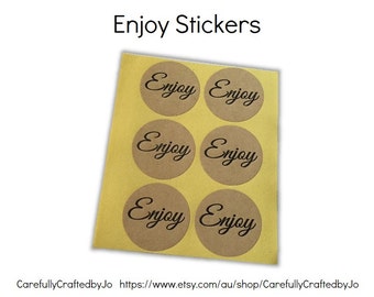 Enjoy stickers | Etsy