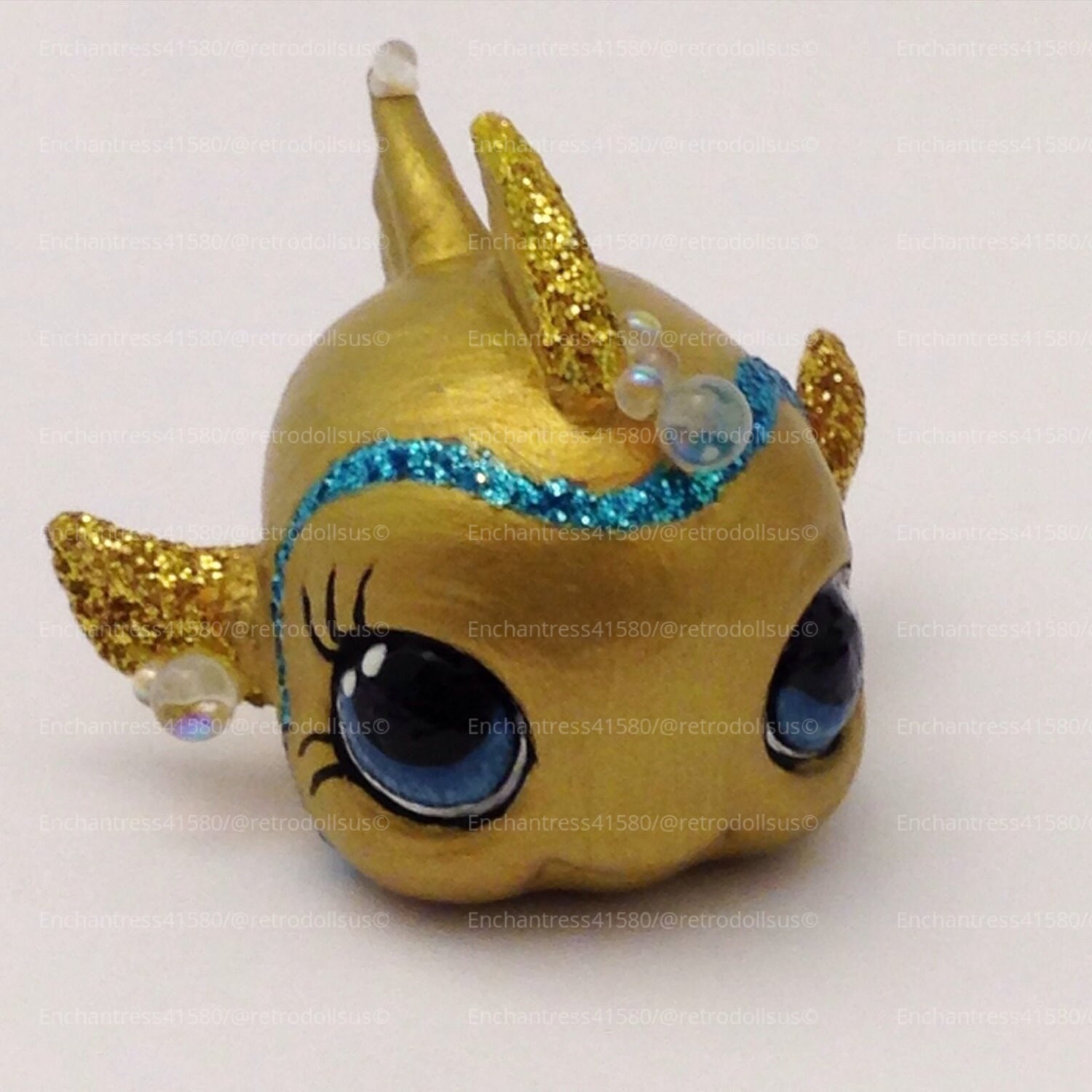 Littlest Pet Shop Fish Toy Custom OOAK LPS Goldie