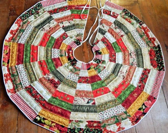 Patchwork Quilted Christmas Tree Skirt Pattern