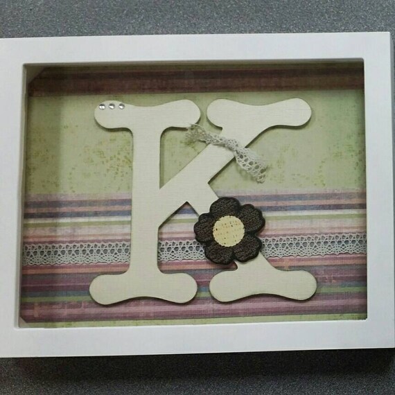 Items similar to 8x10 White Shadow Box Letter on Etsy
