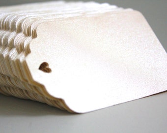 50 Pearlescent gift tags, Ivory wedding tags, Metallic ivory cards, Ivory favor tags, Wedding escort cards, Metallic gift tags, Ivory cards