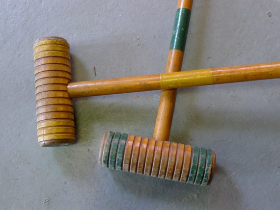 Pair of croquet mallets