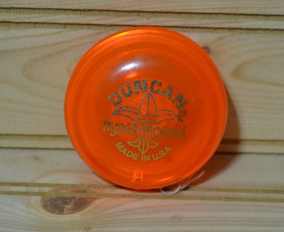 Yo-Yo Duncan Papillon Vintage – Orange/blanc/doré, Made In USA, Années 80/90