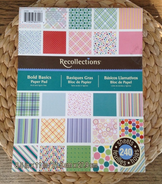 Recollections 8.5X11 Bold Basic Paper Pad 240 sheets