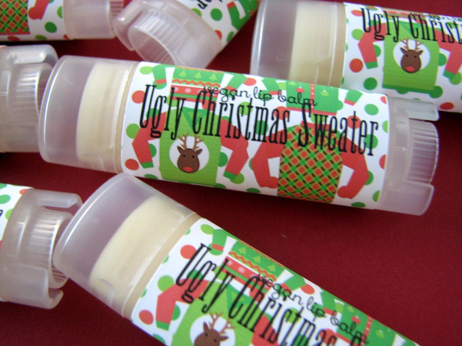 Ugly Christmas Sweater Vegan Lip Balm Natural Lip Butter