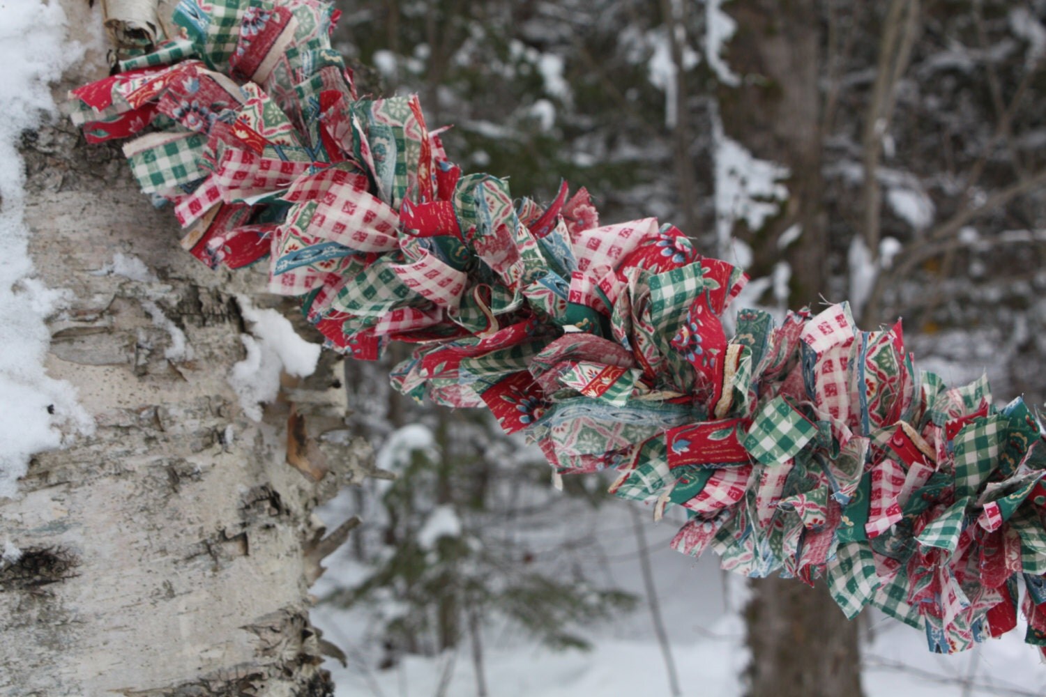 christmas tree garland fabric swag rag garland rustic country christmas tree garland fabric swag rag garland rustic country