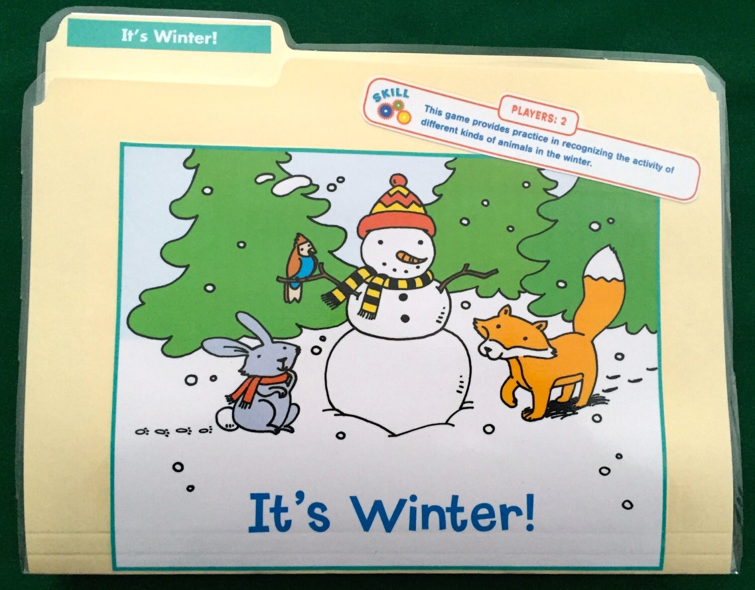 IT'S WINTER Animals in Winter File Folder Game Ready