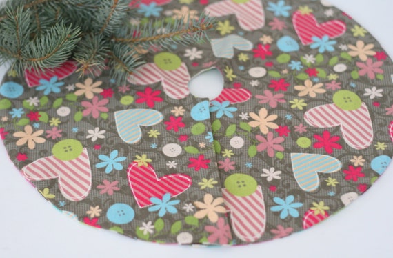 Christmas tree skirt, Reversible, XS Table top tree skirt ...