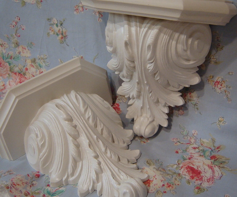 Corbel Shelf Set Shabby Chic Wall Sconce Shelf by ... on Corbel Sconce Shelf id=63383