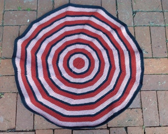 Area Rug, Floor Mat, 31", indoor/outdoor, crochet