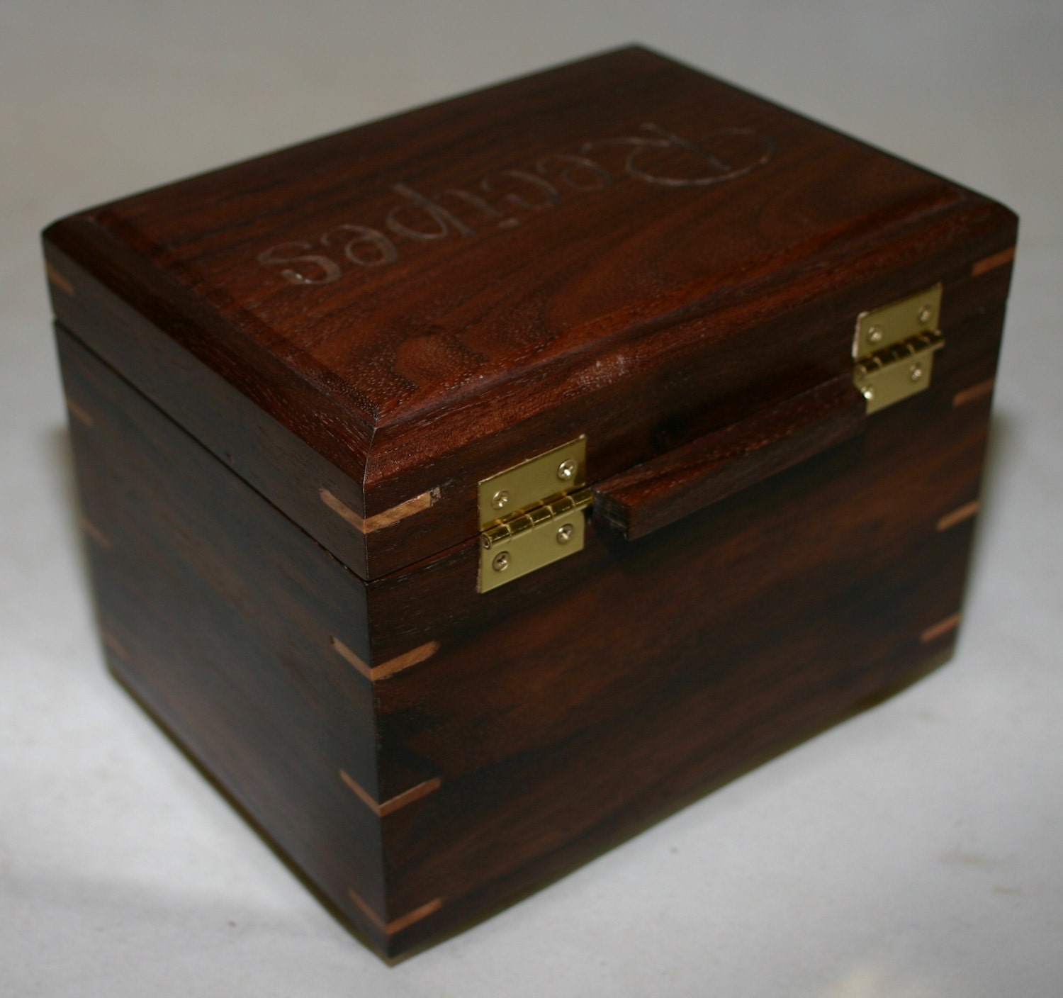 Recipe Box for 4x6 cards with card holder for by