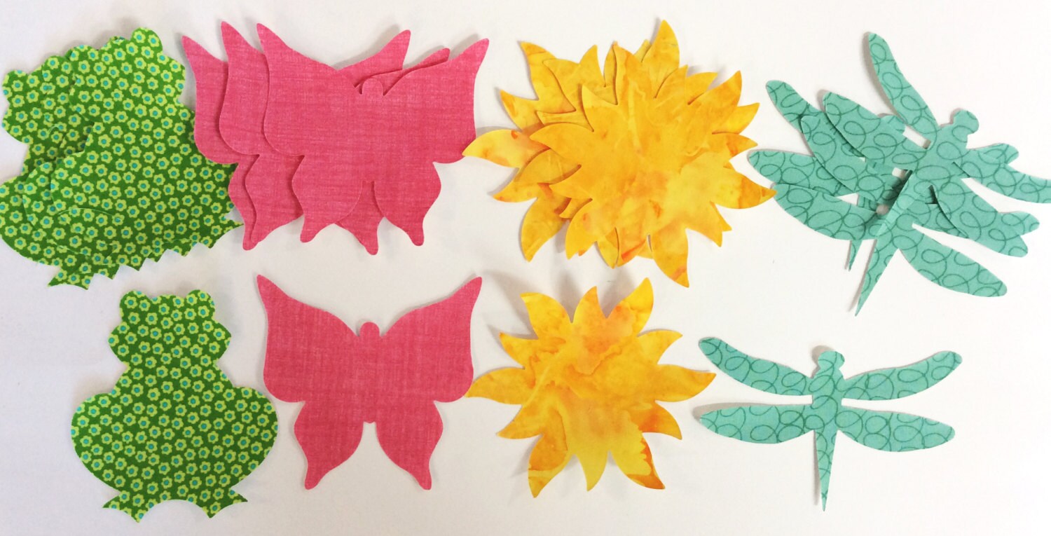 Spring Applique Shapes Pre Cut Fabric by MyFabricAddiction1