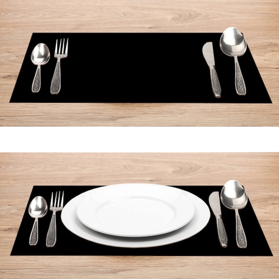 Black Placemats Paper Placemats Book of 25 by