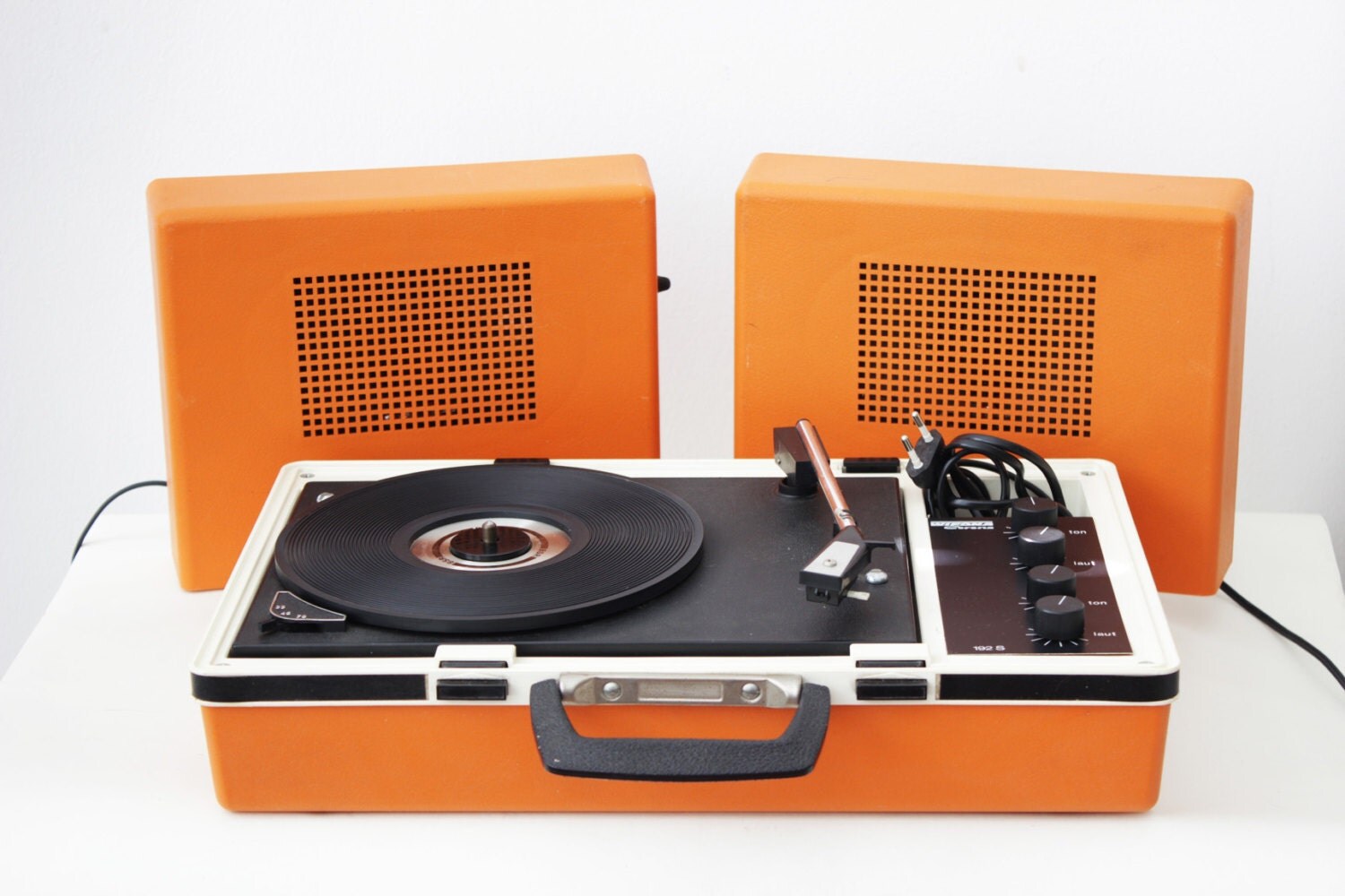 Retro Orange Record Player