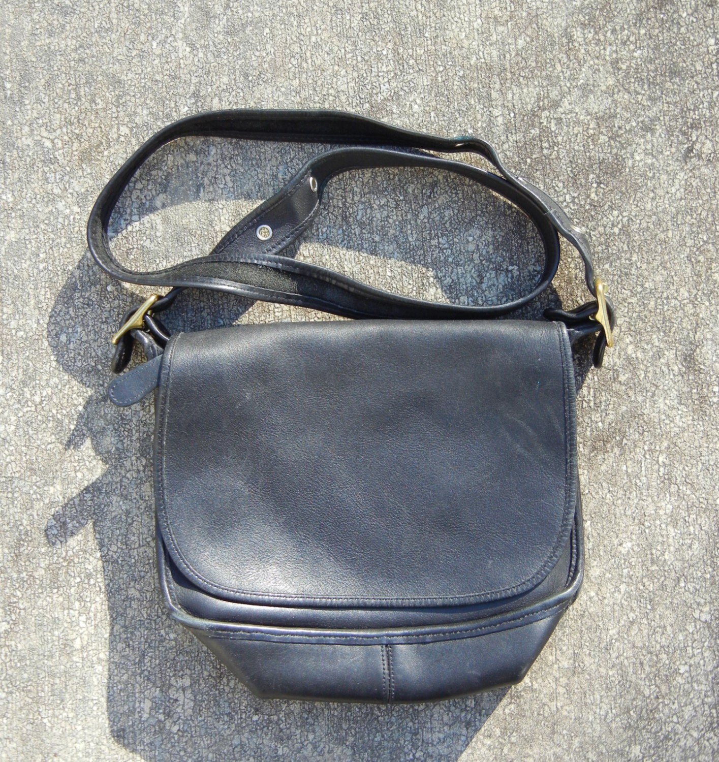 Vintage AUTHENTIC Black COACH Purse Large Coach Bag Leather