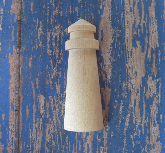 5pc Wood Lighthouse Appliques Unfinished by ShopCreativeLiberty