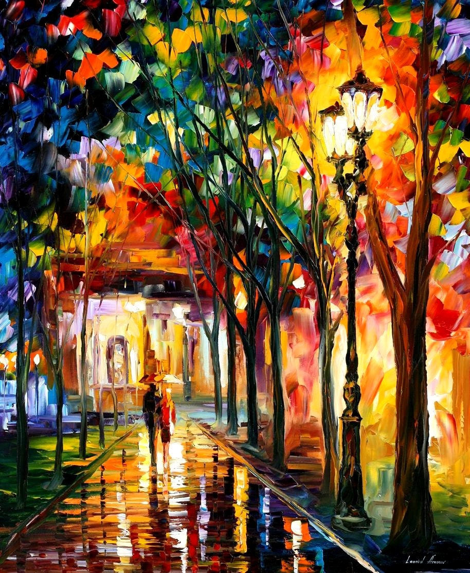 Harmony tree oil painting on canvas by Leonid Afremov. Tree