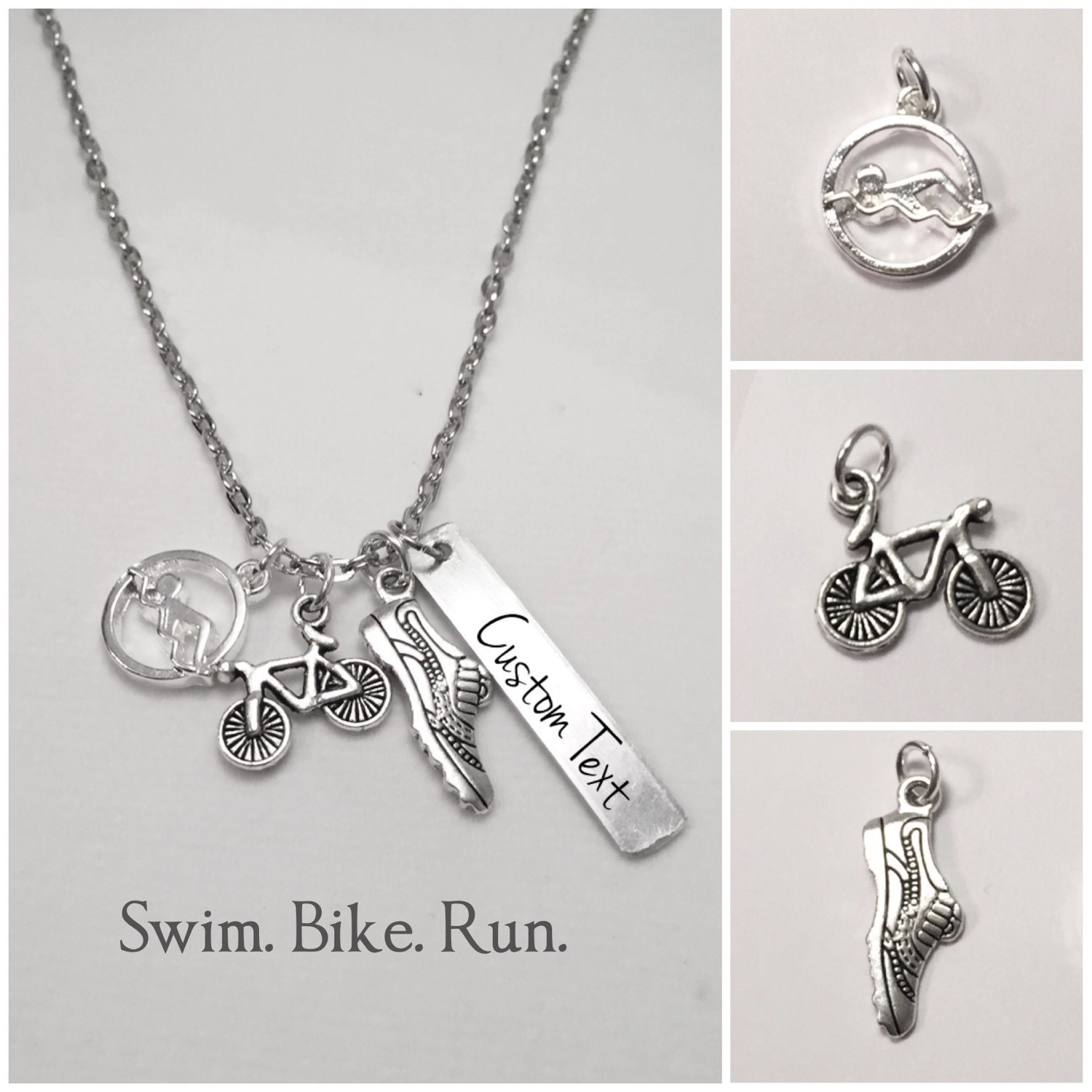 Triathlon Necklace Ironman Triathlon Triathlon Jewelry