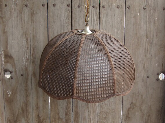 hanging chain light hanging swag light brown basket by ...