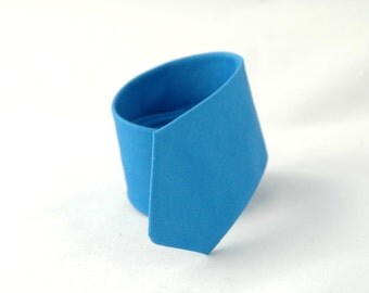 Men's Necktie - Cotton Cobalt Blue - SKINNY or SLIM