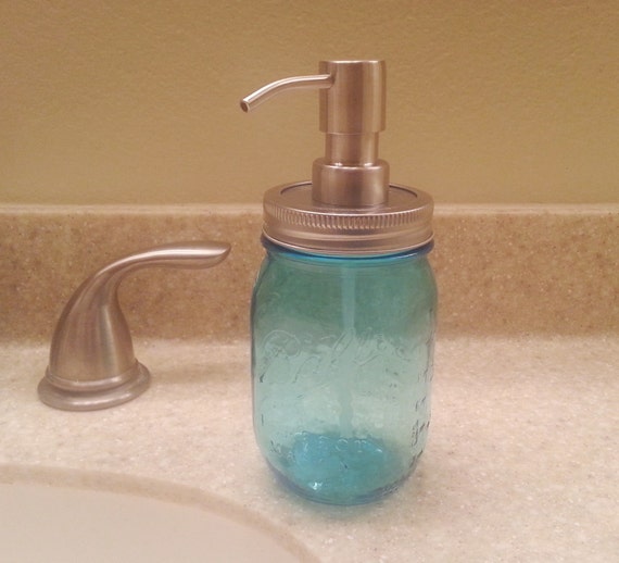 Mason Jar Dispensers for liquid soap or lotion by CreativeWindow