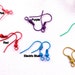 Fish hook earring wires, Coated color earring wires, hypo alergenic earring findings, 50g approximately 120 pairs