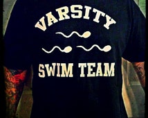 varsity swimming sperm shirt