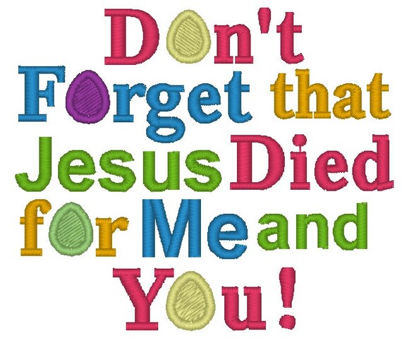 Instant Download: Dont Forget that Jesus by ChickpeaEmbroidery