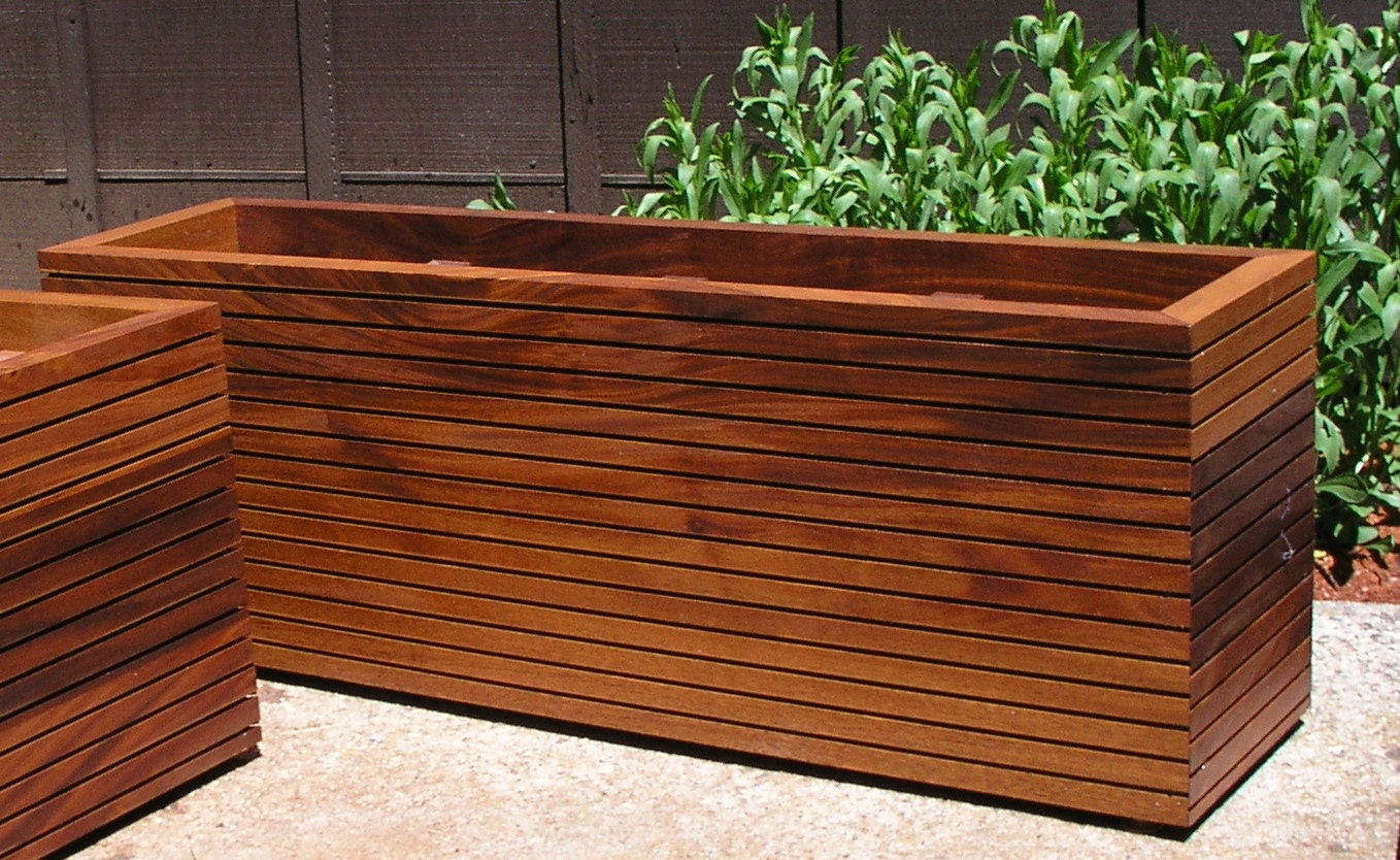 Modern Planter Boxes In Custom Sizes By Midcenturywoodshop