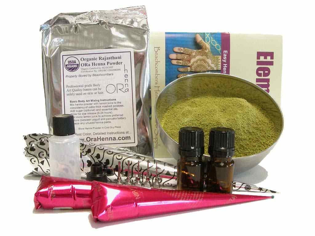 Essential Plus Henna  Starter Kit  Henna  Powder Paste Oil