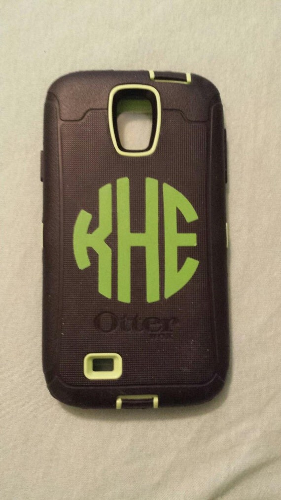 Vinyl Monogram Sticker for Phone Case