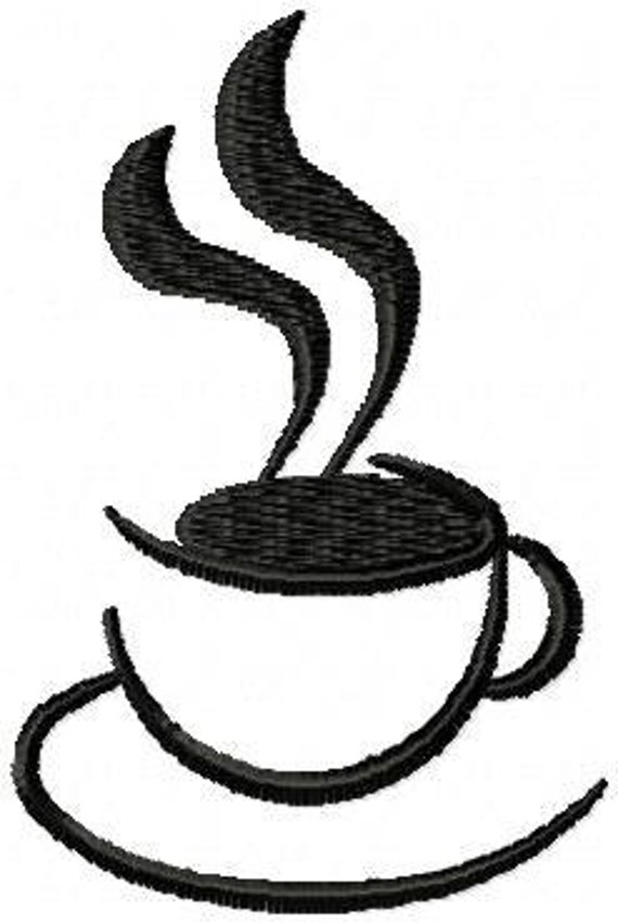 coffee mug embroidery design pes
