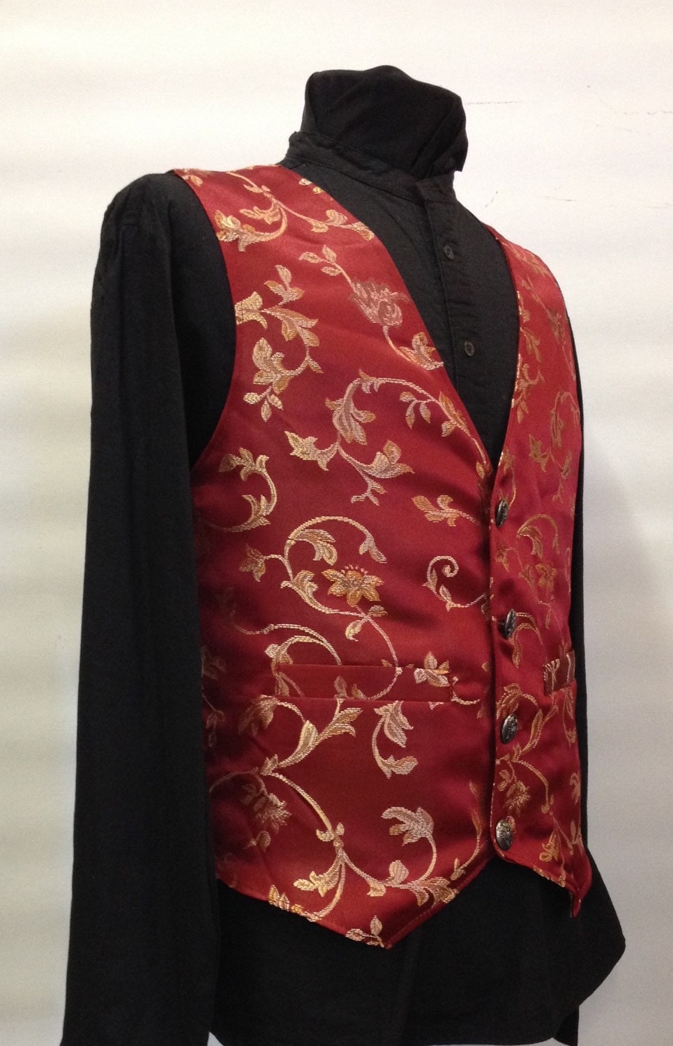 Mens steampunk brocade vest