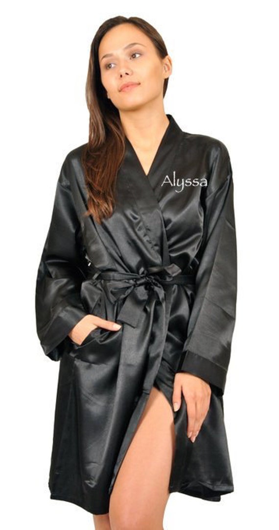 silk bridesmaids robes for bridesmaids wedding Bride Monogrammed Silk Honor Satin robes of maid