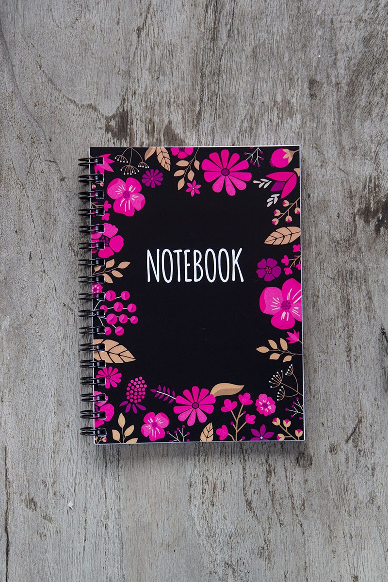 4x6 Flower notebook spiral notebook journal to do list